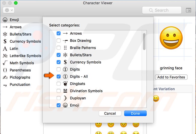 word shortcut for degrees symbol on mac